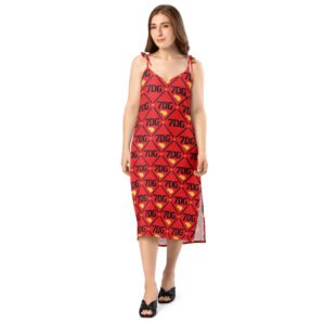 Tie-strap midi dress