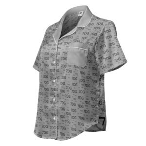 All-over print women’s short sleeve pajama top